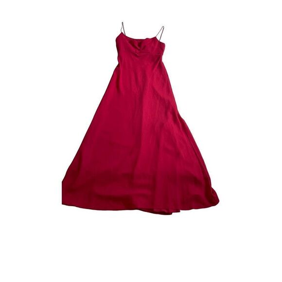 Michelangelo Prom/ Wedding Gown Red Maxi Dress Size M - Picture 1 of 12